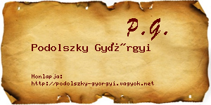 Podolszky Györgyi névjegykártya