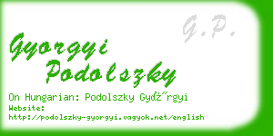 gyorgyi podolszky business card